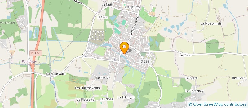 localisation de l'entreprise CABINET MEDICAL D'ORGERES  ORGERES