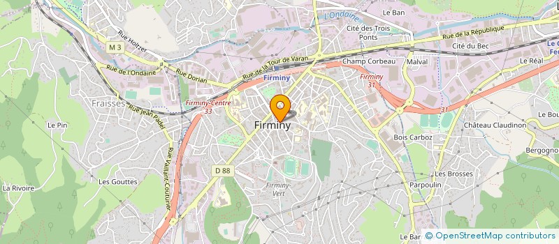 localisation de l'entreprise CABINET MEDICAL DANDACHI AULAGNE  FIRMINY