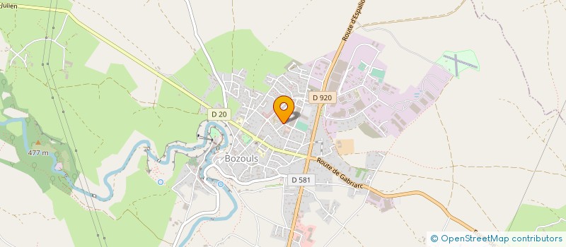 localisation de l'entreprise CABINET MEDICAL DE BOZOULS à BOZOULS