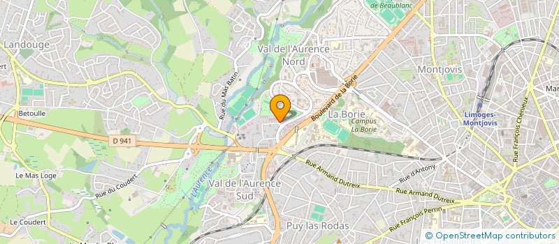 localisation de l'entreprise CABINET MEDICAL DE L'AURENCE à LIMOGES