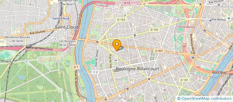 localisation de l'entreprise CABINET MEDICAL DE LA VILLA à BOULOGNE-BILLANCOURT