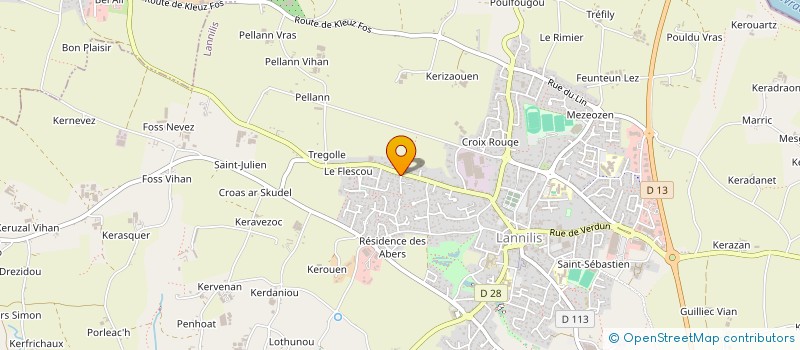 localisation de l'entreprise CABINET MEDICAL DE LANNILIS à LANNILIS