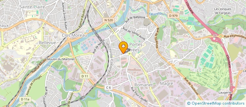 localisation de l'entreprise CABINET MEDICAL DE VENTADOUR à LIMOGES