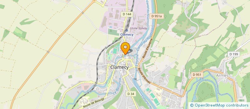 localisation de l'entreprise CABINET MEDICAL DES VAUX D'YONNES à CLAMECY