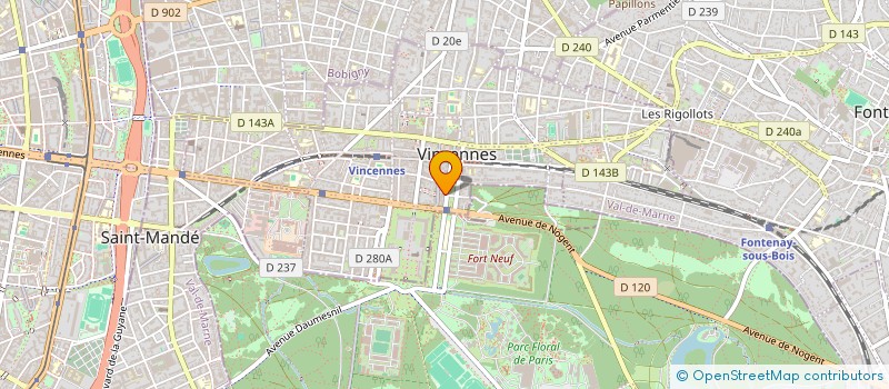 localisation de l'entreprise CABINET MEDICAL DOCTEURS DOLLE ET MARHIC à VINCENNES