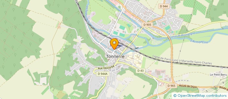 localisation de l'entreprise CABINET MEDICAL DU BIEF  TONNERRE