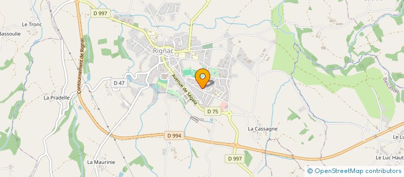 localisation de l'entreprise CABINET MEDICAL DU PAYS RIGNACOIS  RIGNAC