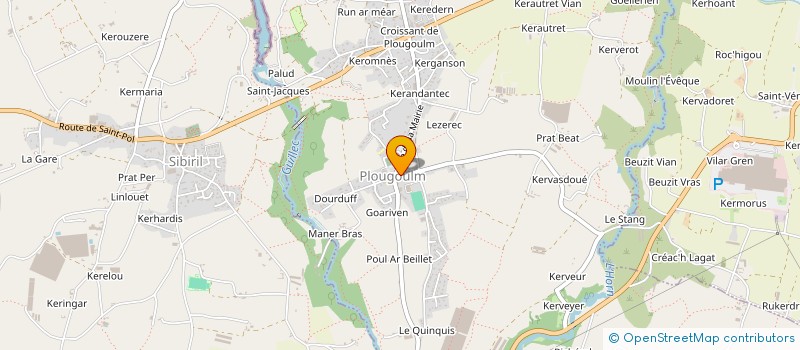 localisation de l'entreprise CABINET MEDICAL ESPACE VARQUEZ PLOUGOULM  PLOUGOULM