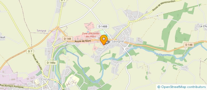 localisation de l'entreprise CABINET MEDICAL LOUDUN BAILLOUX BON DAIGUEMORTE  SAVIGNE