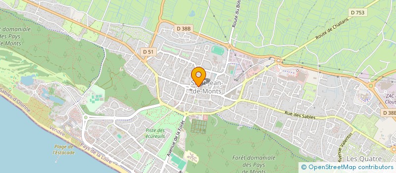 localisation de l'entreprise CABINET MEDICAL MONTOIS à SAINT-JEAN-DE-MONTS