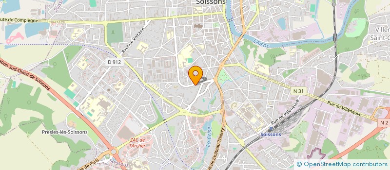 localisation de l'entreprise CABINET MICHEL BERNARD EXPERTISE COMPTABLE à SOISSONS
