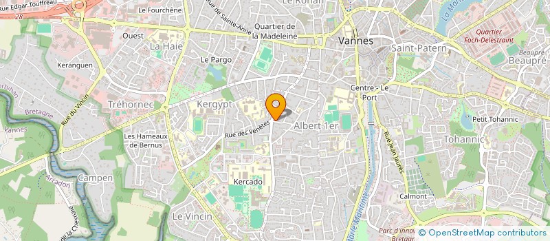 localisation de l'entreprise CABINET MILIN à VANNES