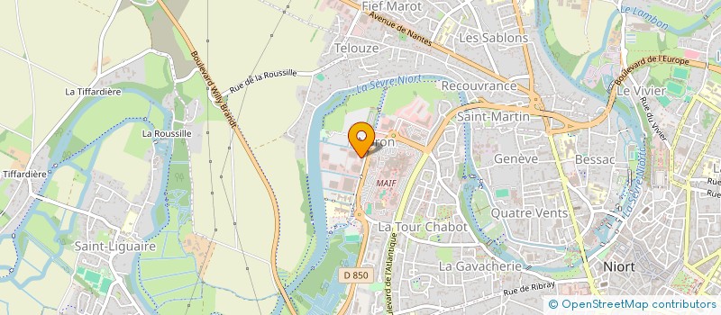 localisation de l'entreprise CABINET MORGAL  NIORT