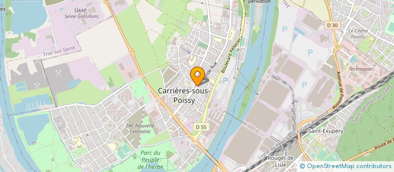 localisation de l'entreprise CABINET NATHALIE CREVECOEUR IMMOBILIER  CARRIERES-SOUS-POISSY