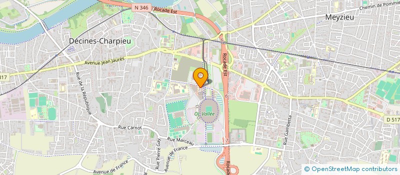 localisation de l'entreprise CABINET O.R.L DU GRAND LARGE  DECINES-CHARPIEU