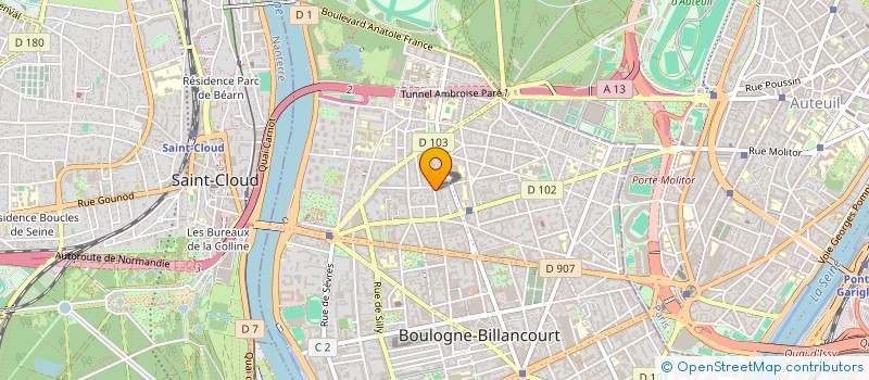 localisation de l'entreprise CABINET OPHTALIFE à BOULOGNE-BILLANCOURT