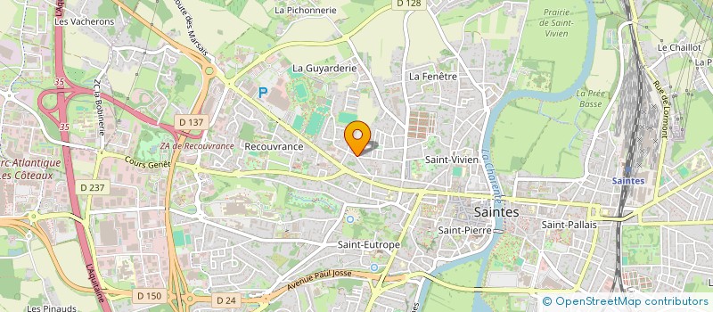 localisation de l'entreprise CABINET OPHTALMOLOGIQUES DE SAINTES  SAINTES