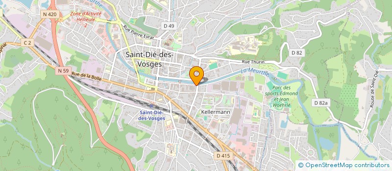 localisation de l'entreprise CABINET ORL ET ESTHETIQUE DOCTEUR CIOPRAGA à SAINT-DIE-DES-VOSGES