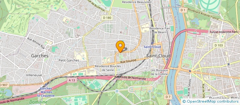 localisation de l'entreprise CABINET OUEST GESTION à SAINT-CLOUD