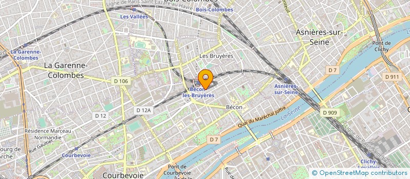 localisation de l'entreprise CABINET PARAMEDICAL BECON à COURBEVOIE