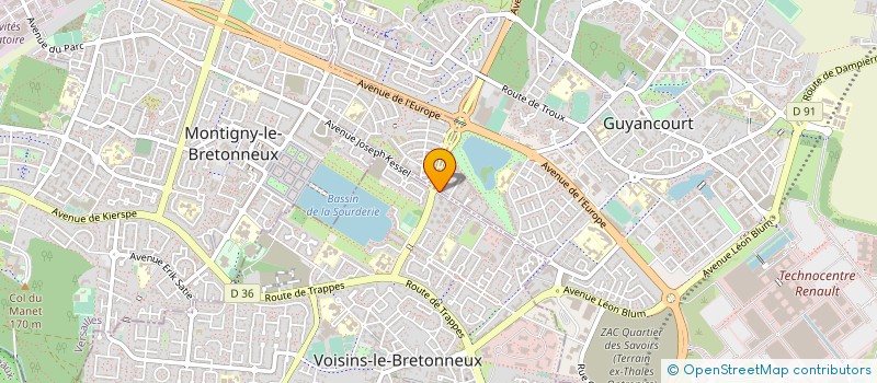 localisation de l'entreprise CABINET PARAMEDICAL CASSIOPEE à VOISINS-LE-BRETONNEUX