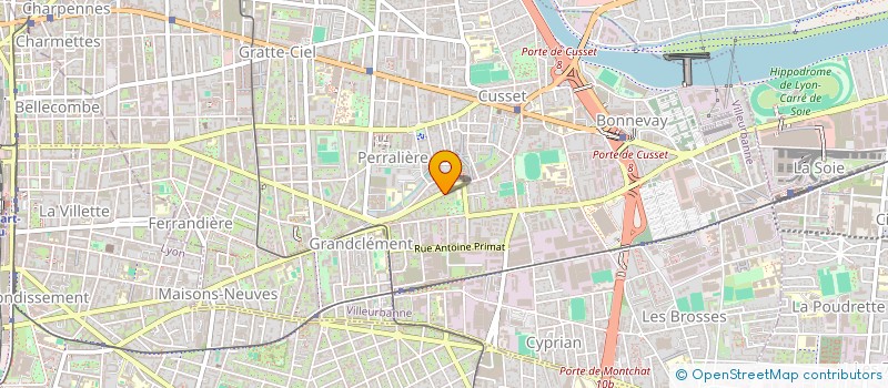 localisation de l'entreprise CABINET PARAMEDICAL DE GRAND CLEMENT  VILLEURBANNE