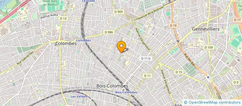 localisation de l'entreprise CABINET PARAMEDICAL MERMOZ à BOIS-COLOMBES