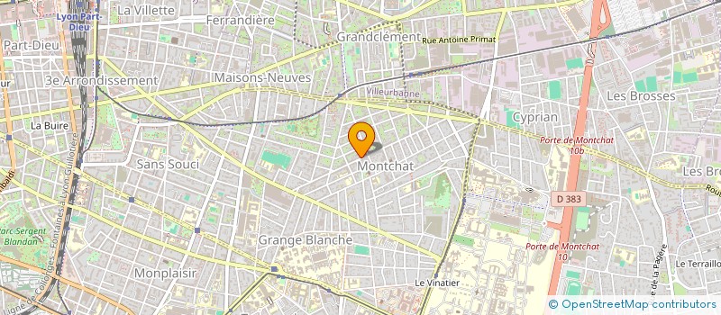 localisation de l'entreprise CABINET PARAMEDICAL MONTCHAT  LYON