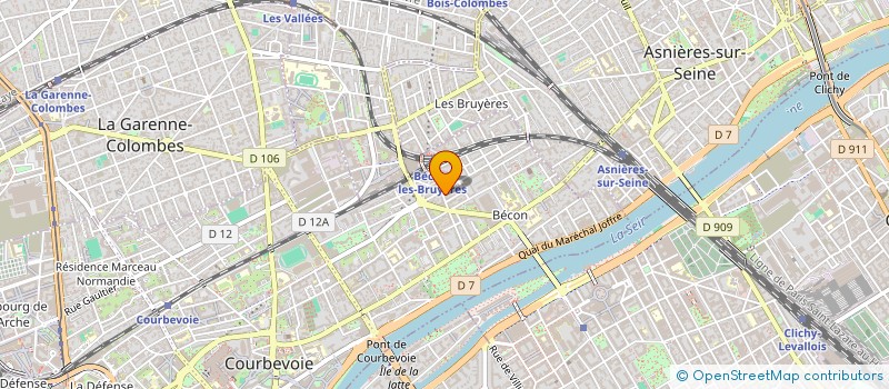 localisation de l'entreprise CABINET PARAMEDICAL PASTEUR à COURBEVOIE
