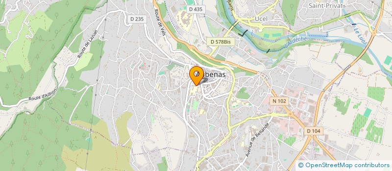 localisation de l'entreprise CABINET POULET VERNEDE CECILE ET VERNEDE MATHIEU à AUBENAS