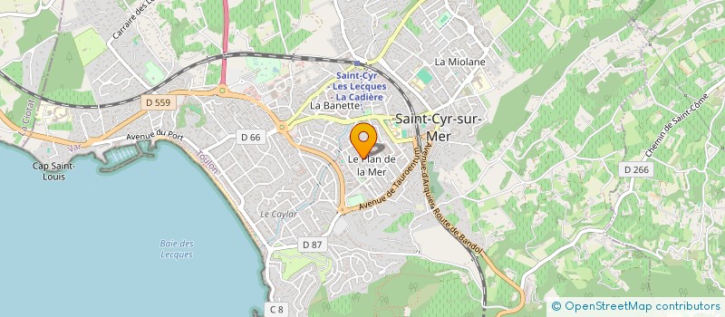 localisation de l'entreprise CABINET PRESCILLIA VIZIALE ET OCEANE BARTHELEMY-MARRE à SAINT-CYR-SUR-MER