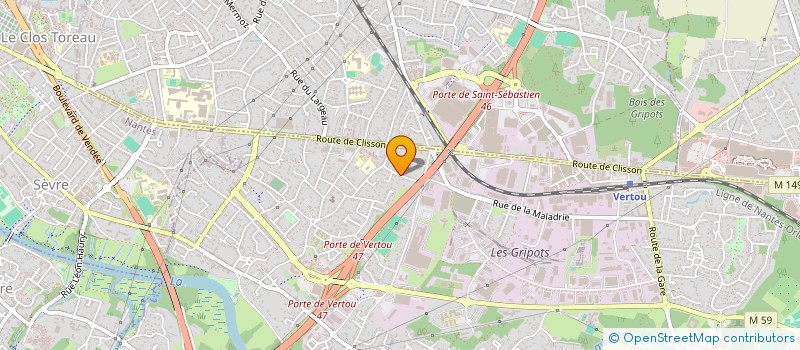 localisation de l'entreprise CABINET PROFESSIONNEL MEDICAL TANTET  VERTOU