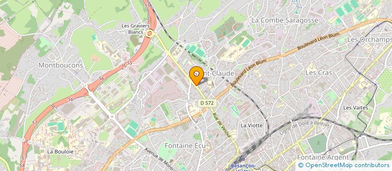 localisation de l'entreprise CABINET PSYCHOLOGUES ASSOCIES  BESANCON