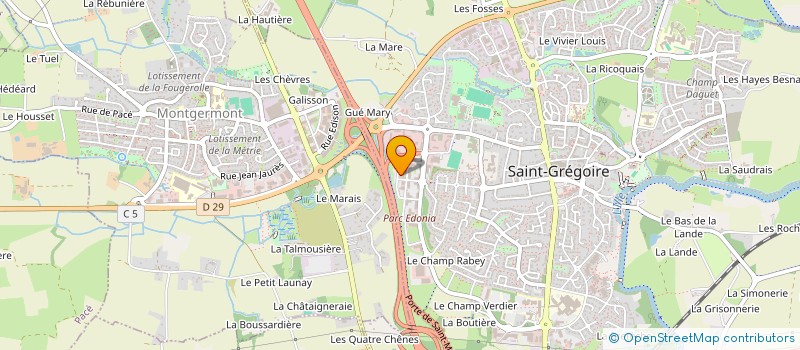 localisation de l'entreprise CABINET QUINTRIC & ASSOCIES  SAINT-GREGOIRE