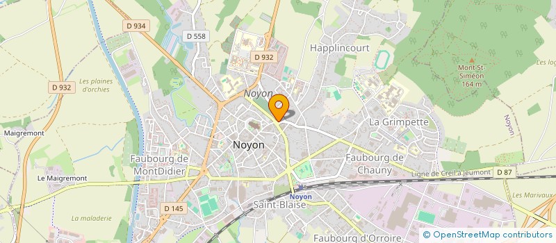 localisation de l'entreprise CABINET R E C A  NOYON