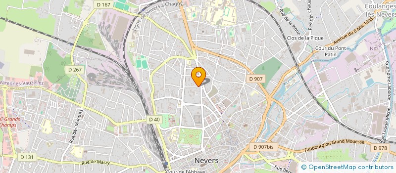 localisation de l'entreprise CABINET RADIOLOGIE ECHOGRAPHIE CH. DUPIN à NEVERS