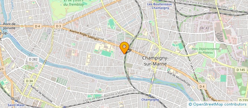 localisation de l'entreprise CABINET RADIOLOGIE ECHOGRAPHIE PLAGE à CHAMPIGNY-SUR-MARNE