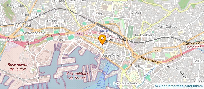 localisation de l'entreprise CABINET RAOUX  TOULON