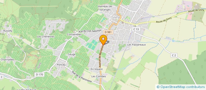 localisation de l'entreprise CABINET RAY à GIVRY