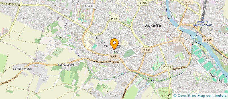 localisation de l'entreprise CABINET REPRESENTATION PRODUITS ALIMENT à AUXERRE