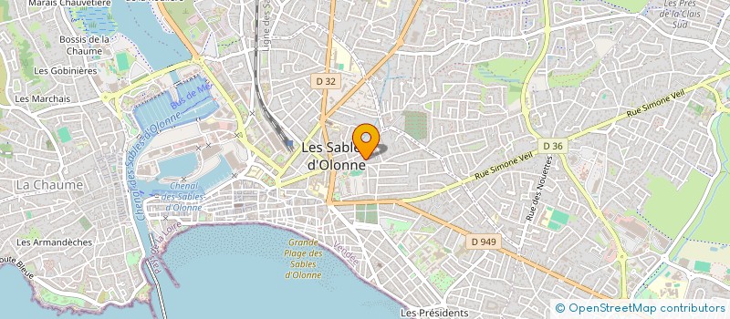 localisation de l'entreprise CABINET REVELL'ACTION à LES SABLES D'OLONNE