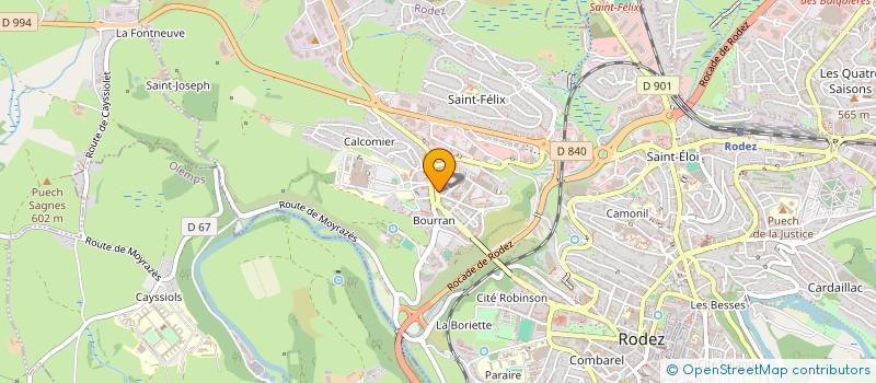 localisation de l'entreprise CABINET SEGUIN POUGET à RODEZ