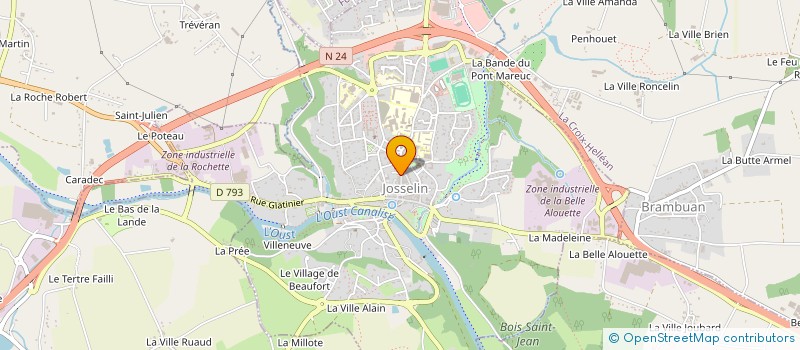 localisation de l'entreprise CABINET SERGE CARO  JOSSELIN