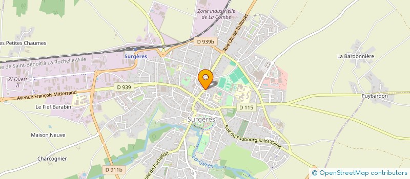 localisation de l'entreprise CABINET SOINS INFIRMIERS à SURGERES