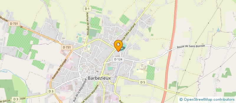 localisation de l'entreprise CABINET SOINS INFIRMIERS DE BARBEZIEUX à BARBEZIEUX-SAINT-HILAIRE