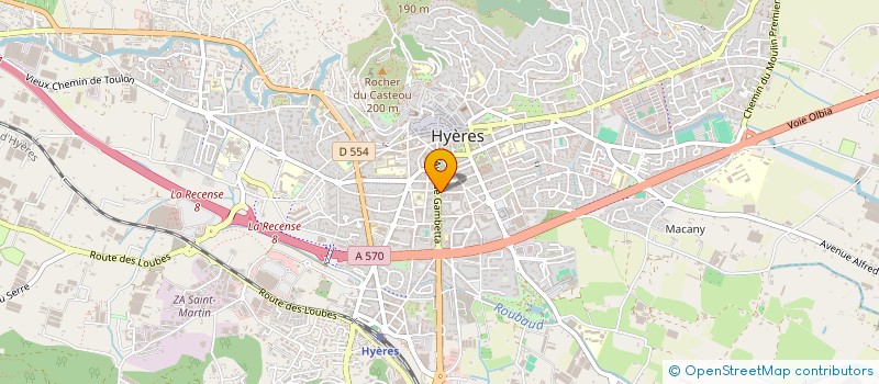 localisation de l'entreprise CABINET SOPROGEC  HYERES