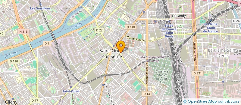 localisation de l'entreprise CABINET TIBERT ET QUENTIN à SAINT-OUEN-SUR-SEINE
