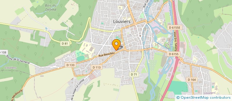 localisation de l'entreprise CABINET TOUTAIN GUY ET EDITH  LOUVIERS