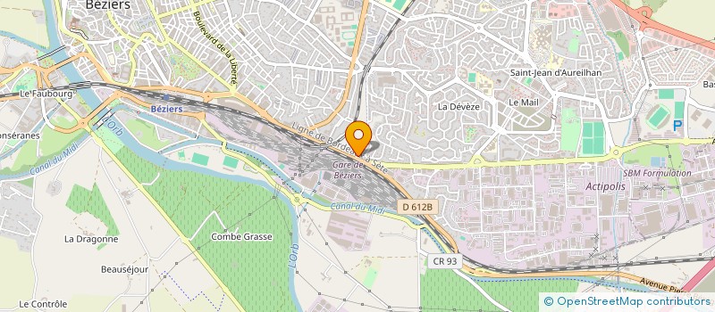 localisation de l'entreprise CABINET VERGELY à BEZIERS