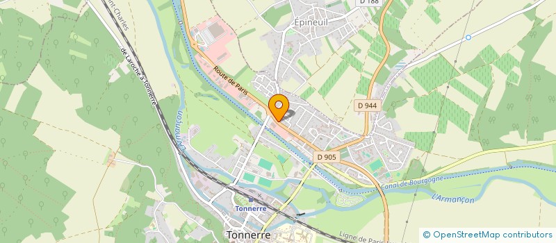 localisation de l'entreprise CABINET VETERINAIRE DE L'ARMANCON à TONNERRE